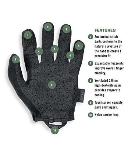 Mechanix Wear Gloves Mechanix SPECIALTY VENT, with holes for ventilation, black size 10 / L. Velcro, artificial 0.6mm leather.to – 26