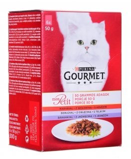 GOURMET Mon Petit Meat Mix - kassi märgtoit - 6 x 50 g DLZPUIKDK0079