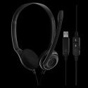 Sennheiser PC 8 USB Headset Wired Headband Office/Call Centre USB Type-A Black Sennheiser PC 8 USB Headset Wired Headband Office/Call Centre USB Type-A Black