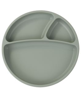 MINIKOIOI non-slip plate with compartments, River Green, 101050007