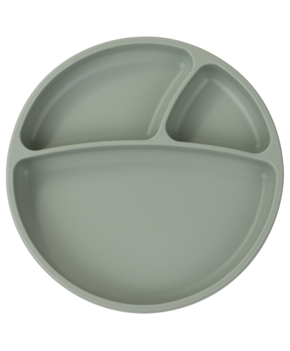 MINIKOIOI non-slip plate with compartments, River