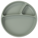 MINIKOIOI non-slip plate with compartments, River Green, 101050007 MINIKOIOI non-slip plate with compartments, River Green, 101050007