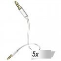 5x in-akustik Star Audio Cable 3,5 mm Jack Plug 0,5 m 5x in-akustik Star Audio Cable 3,5 mm Jack Plug 0,5 m
