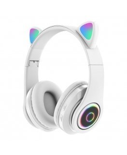 Bemi B39 Trokšņu izolējošas bērnu Bluetooth Bezvadu Stereo Austiņas ar FM Radio / MP3 Mico SD and Zvana funkciju Balta