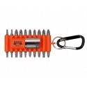 Nozzle set PH + PZ + TORX + SL + 2 holders, 22pcs. with carbine in a flexible plastic case, Bahco