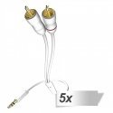 5x in-akustik Star Audio Cable 3,5 mm Jack Plug - Cinch 1,5 m