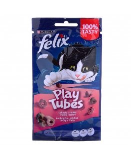FELIX Play Tubes Turcija, Šķiņķis - sausā kaķu barība - 50 g