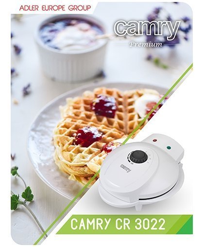 Waffle Camry CR 3022 (1000W White) – 3