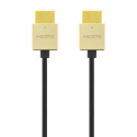 Cable DELTACO Ultra-thin HDMI, 4K UHD, 2m, black / gold / HDMI-1042-K / 00100011 Cable DELTACO Ultra-thin HDMI, 4K UHD, 2m, black / gold / HDMI-1042-K / 00100011