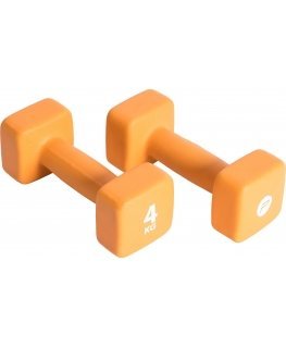 Pure2Improve P2I201420 Dumbbells, 2 pcs, 4kg, Orange, Neoprene