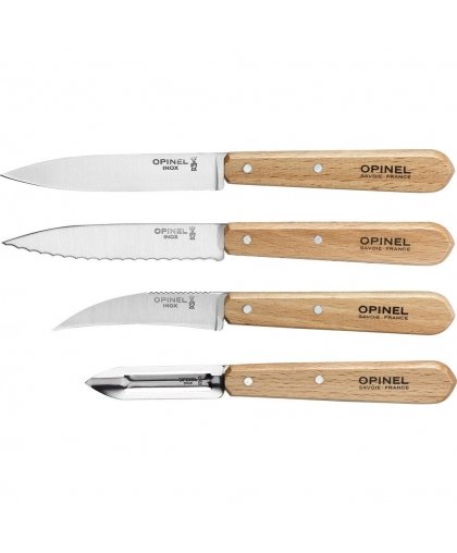 Opinel Natural 4 essential knives Box