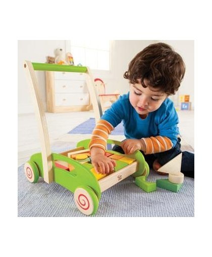 HAPE toy trolley with blocks, E0371 – 2