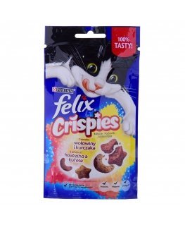 FELIX Crispies Veiseliha, Kana - kassi kuivtoit - 45 g