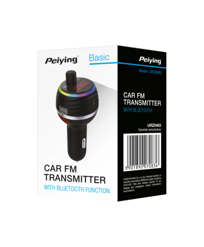Peiying FM car transmitter with bluetooth function and two USB sockets – 9