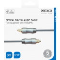High End Toslink kabelis DELTACO optinis skaitmeninio garso kabelis, 3 m, juodas / TOTO-13-K / 00190003 High End Toslink kabelis DELTACO optinis skaitmeninio garso kabelis, 3 m, juodas / TOTO-13-K / 00190003