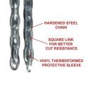 Master Lock Hardened Steel Chain with protective Sleeve 8021EURD Master Lock Hardened Steel Chain with protective Sleeve 8021EURD