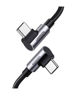 Angle cable USB-C to USB-C UGREEN US335, 5A, 100W, 1m (black)