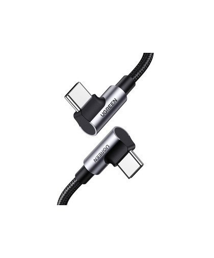 Angle cable USB-C to USB-C UGREEN US335, 5A, 100W, 1m (black) – 2
