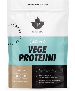 Puhdistamo Athletics Optimal VEGE Suklaa -proteiinijauhe, 600 g