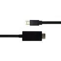 Cable DELTACO miniDisplayPort to HDMI, 4K UHD, 2m, black / DP-HDMI204-K / 00110020 Cable DELTACO miniDisplayPort to HDMI, 4K UHD, 2m, black / DP-HDMI204-K / 00110020