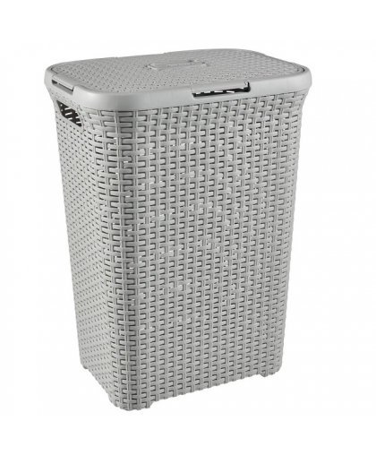 Curver Natural Style 60L skalbinių krepšelis šviesiai pilkas