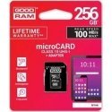 GoodRam Karta Micro SD 256GB CL10 UHS I + adapter