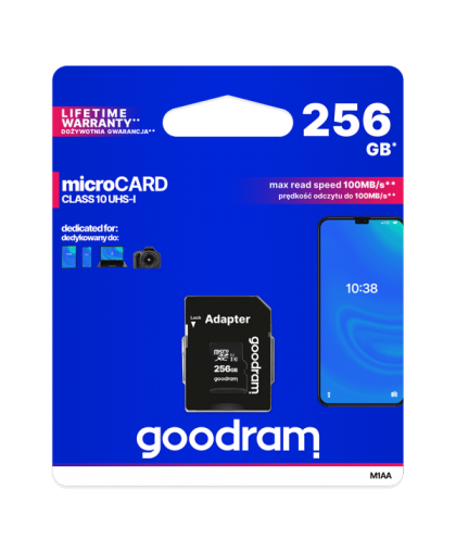 GoodRam Karta Micro SD 256GB CL10 UHS I + adapter – 13