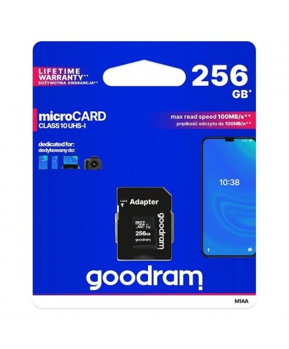 GoodRam Karta Micro SD 256GB CL10 UHS I + adapter – 15