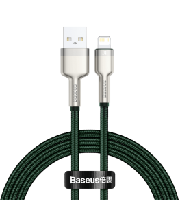 USB cable for Lightning Baseus Cafule, 2.4A, 1m (green)