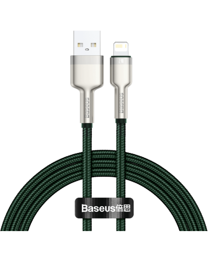 USB cable for Lightning Baseus Cafule, 2.4A, 1m (green)