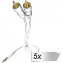 5x in-akustik Star Audio Cable 3,5 mm Jack Plug - Cinch 0,75 m