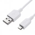 DCO Izturīgs TPE Universāls Micro USB uz USB Datu & Ātrās Uzlādes 2.4A kabelis 1m Balts DCO Izturīgs TPE Universāls Micro USB uz USB Datu & Ātrās Uzlādes 2.4A kabelis 1m Balts