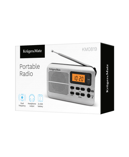 Kruger & Matz KM 819 Portable radio, light gray – 4