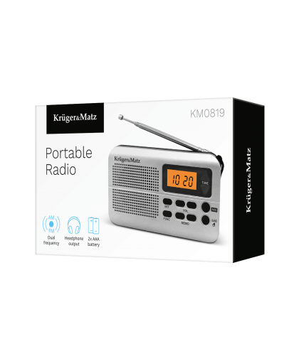 Kruger & Matz KM 819 Portable radio, light gray – 10
