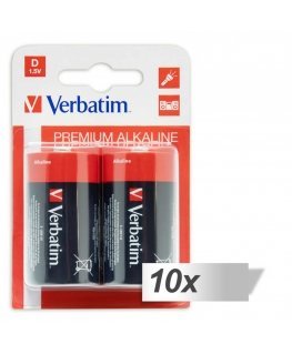 10x2 Verbatim Alkaline battery Mono D LR 20 49923