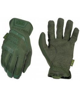 Mechanix Wear Pirštinės Mechanix FastFit® Olive Drab, žalios 9/L dydis. Rauktas rankogalis, dirbtinė oda, TrekDry®