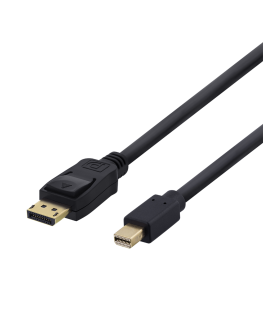 Cable DELTACO DisplayPort to mini DisplayPort, 4K UHD, 2m, black / DP-1121-K / 00110006