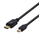 Kabelis DELTACO DisplayPort į mini DisplayPort, 4K UHD, 2m, juodas / DP-1121-K / 00110006 Kabelis DELTACO DisplayPort į mini DisplayPort, 4K UHD, 2m, juodas / DP-1121-K / 00110006
