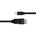 Cable DELTACO DisplayPort to mini DisplayPort, 4K UHD, 2m, black / DP-1121-K / 00110006