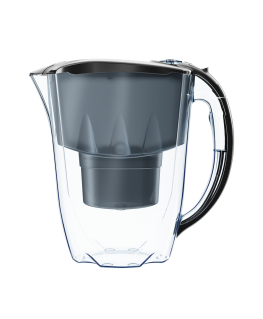 Filtra krūze Aquaphor Amethyst 2,8 l ar taimeri + B25 Maxfor plus ūdens filtra kasetne, melna