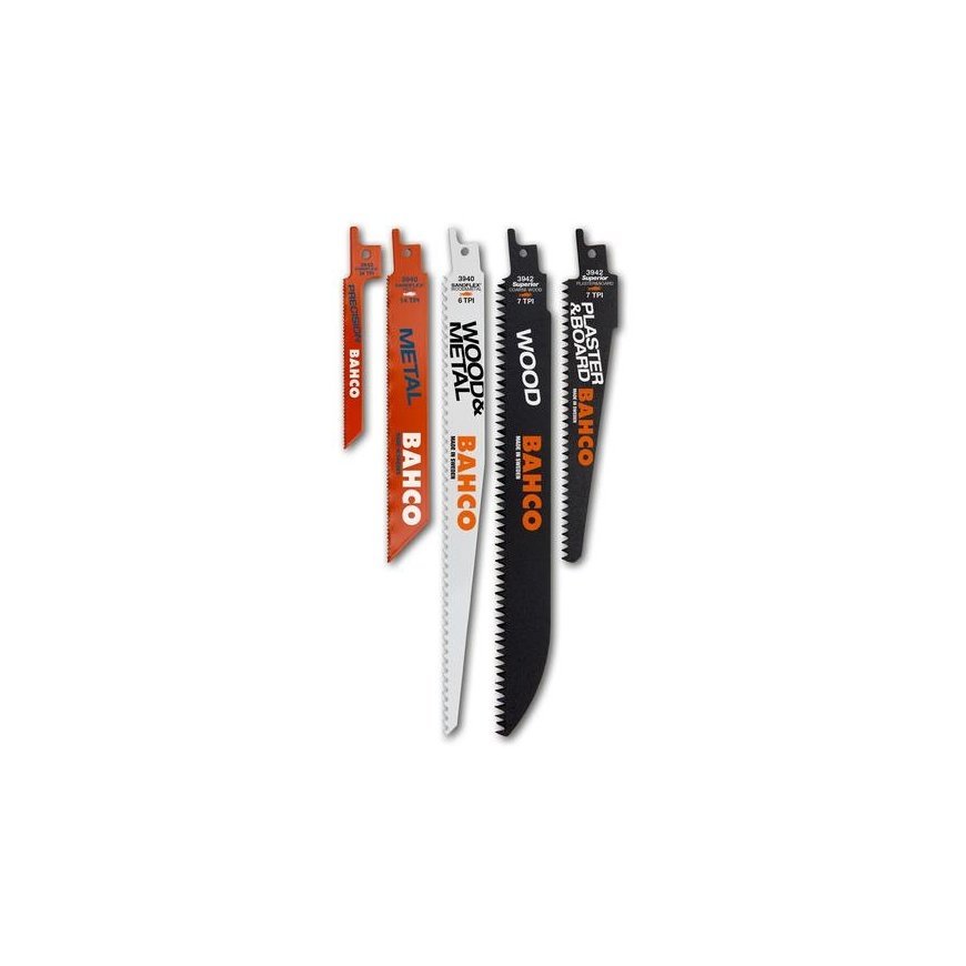 Bahco Set of straight saw blades Sandflex bimetal MIX for wood, gypsum board and metal 10pcs.