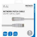 Tinklo kabelis DELTACO U/UTP Cat6, 10m, baltas / TP-610V-K / 00210003