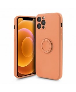 Mocco Pastel Ring Silicone Back Case for Samsung Galaxy S22 Plus 5G Orange