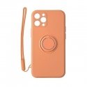 Mocco Pastel Ring Silicone Back Case for Samsung Galaxy S22 Plus 5G Orange