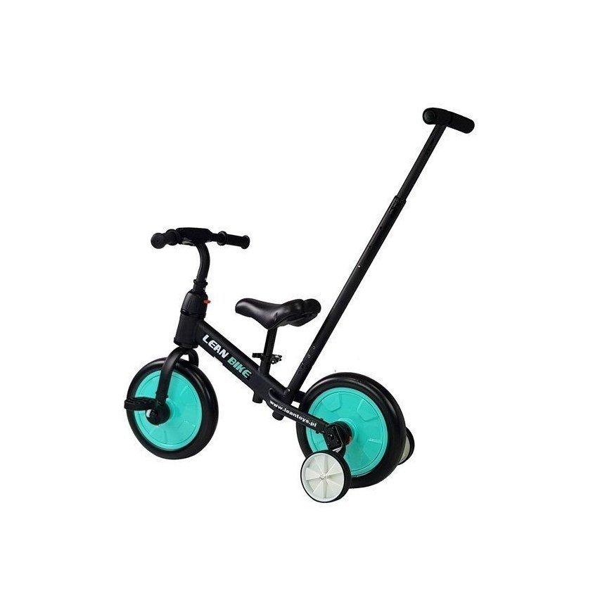 Lean 3 ratų pedalinis dviratis 3in1 juodas-mėtinis – 3