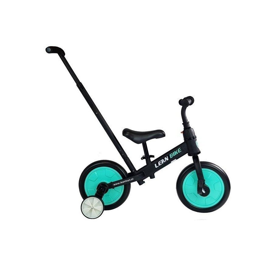 Lean 3 ratų pedalinis dviratis 3in1 juodas-mėtinis – 5