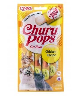 INABA Churu Pops Chicken - cat treats - 4x15 g