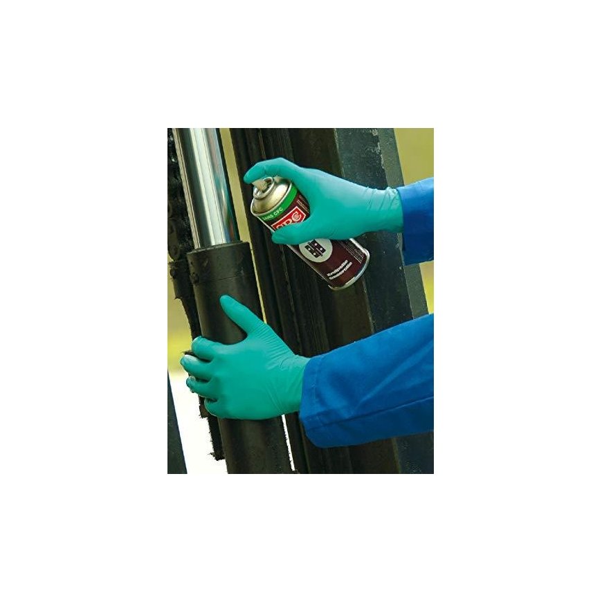 Disposable nitrile gloves Ansell TouchNTuff 92-600, 100pcs, 0.12mm thick, size XL (9.5-10), smooth palm, green – 8