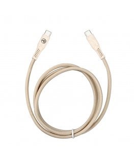 Tellur Žalias Data Cable Type-C to Type-C 3A PD60W 1m nylon cream
