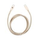 Tellur Green Data Cable Type-C to Type-C 3A PD60W 1m nylon cream Tellur Green Data Cable Type-C to Type-C 3A PD60W 1m nylon cream